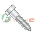 Newport Fasteners Lag Screw, 1/2 in, 8 in, Steel, Zinc Plated Hex 50 PK 401939